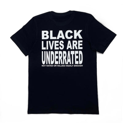 Black Lives are underrated Not Rated or valued highly enough